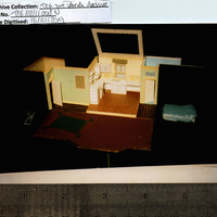 Colour photograph of set model-box