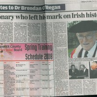 Limerick Leader tribute to Dr. Brendan O'Regan