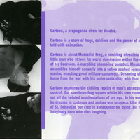 Colour printed flyer for Cartoon by Pan Pan Theatre Company at The Mint, Dublin