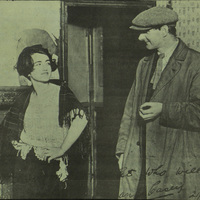 Black and white photograph of Ria Mooney and Sean O'Casey.