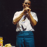 Colour photograph of a performance of For the First Time Ever by Pan Pan Theatre Company