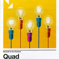 Colour printed programme page from production of Quad by Samuel Beckett, produced by Pan Pan Theatre Company at the Edinburgh International Festival