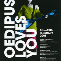 Colour printed Riverside Studios flyer for Pan Pan Theatre Company's Oedipus Loves You