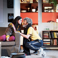 Colour photograph of Judith Roddy and Andrew Bennett in Everyone is King Lear in His Own Home by Pan Pan Theatre Company