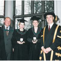 1995 - 1999 Graduation - Prizewinners Elaina Fitzgerald and Claire Murphy