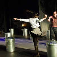 Colour photograph from rehearsal of The Rehearsal - Playing the Dane by Pan Pan Theatre Company