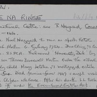 Image of a placename card for Ballynahinch from Tim Robinson's archive