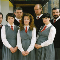 Colour photograph of the cast of Mac-beth 7 by Pan Pan Theatre Company