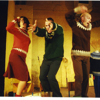Colour photograph of a performance of Standoffish by Pan Pan Theatre Company