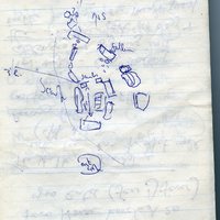 Errislannan notebook, rough sketch of Letterfrack, July 1986